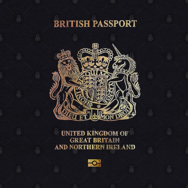 UK Passport - Vintage Style Design (New Version) by DankFutura